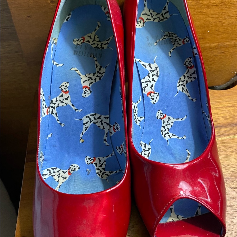 Stuart Weitzman size eight medium fire engine red